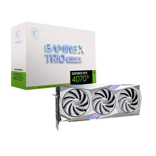 MSI RTX 4070 Ti Gaming X Trio White 12GB Gaming Graphics Card